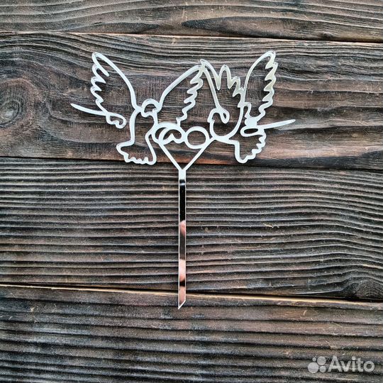 Топперы на торт зеркальные на заказ