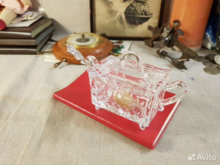 Ваза хрустальная. Кобальт. Ларец - стекло