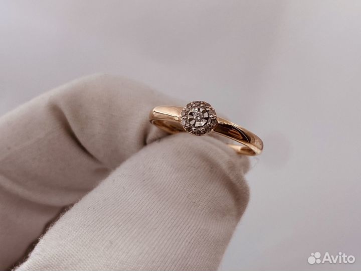 Золотое Кольцо 585 пробы с бриллиантами. Рассрочка