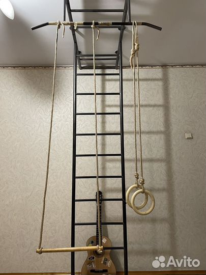 Веревочная лестница, кольца, канат, перекладина