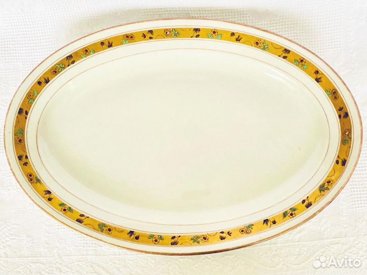 Старинное блюдо, фабрика Дулёво, 1930-е гг