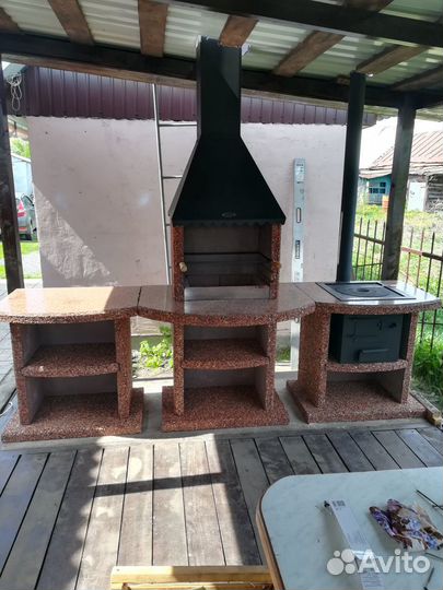 Камин - барбекю Grillfest Классик купол сталь