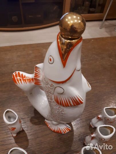 Графин Штоф Рыбки СССР Винтаж