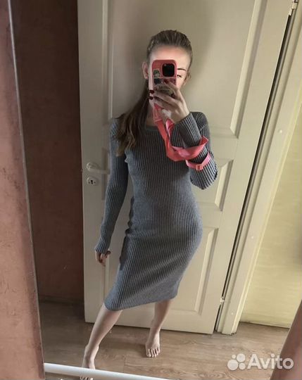 Платье свитер длинное