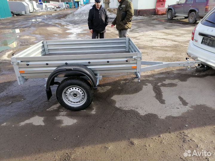 Прицеп одноосный с опорным колесом