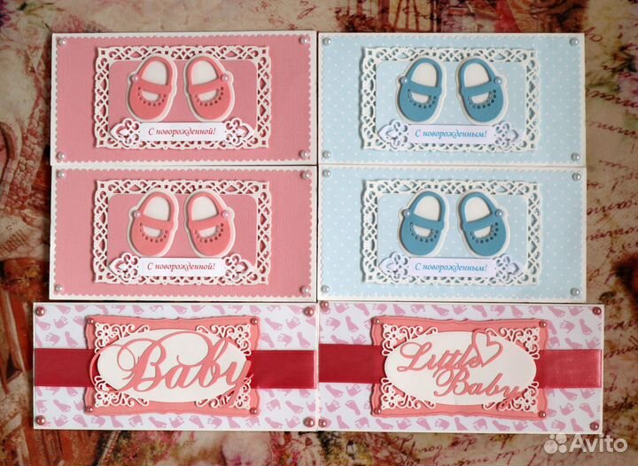 Открытки ручной работы на рождения ребенка