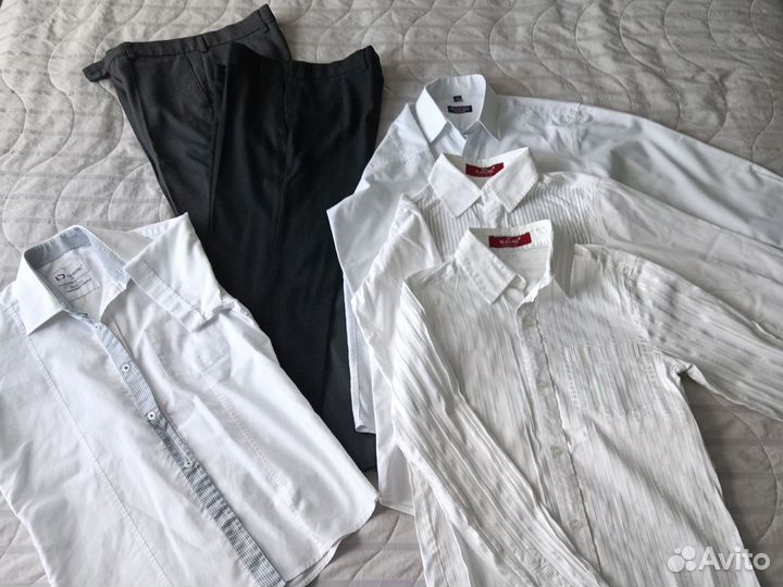 Школьная форма пакетом 140-146 брюки,рубашки