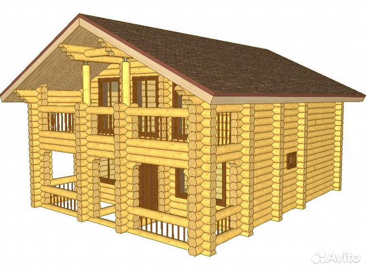 Домокомплект из оцилиндрованного бревна