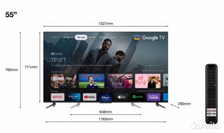 Телевизор TCL 55 дюймов 120гц Android tv