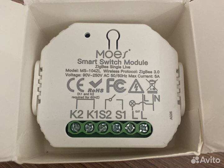 Moes tuya zigbee умное реле без нейтрали