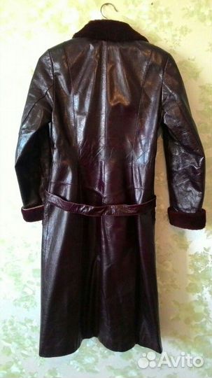 Плащ кожаный