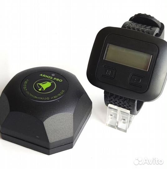 Кнопка вызова персонала официанта Бургер и часы