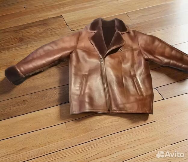 Мужская зимняя куртка дубленка из эко-кожи