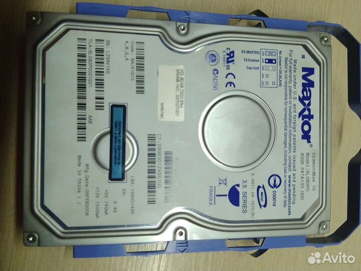 Жесткий диск Maxtor Diamond Max 10. 80GB PATA133
