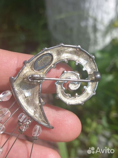 Брошь винтаж, серебряная