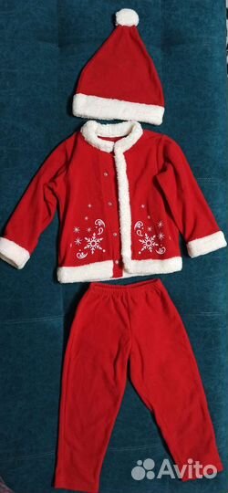 Новогодний детский костюм деда мороза