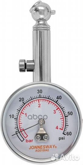 Jonnesway Манометр для шин овый металлический 5