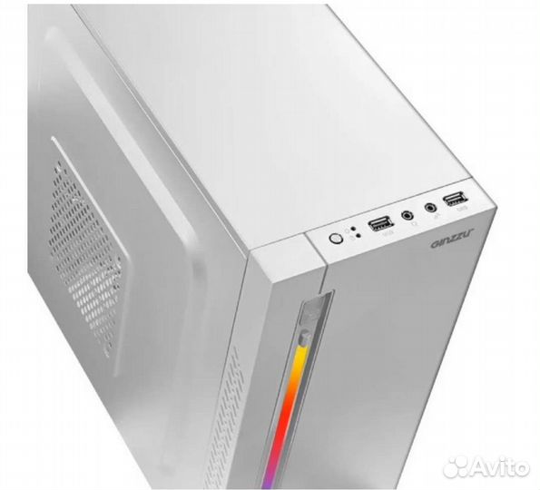 Корпус для компьютера Ginzzu D380 RGB White