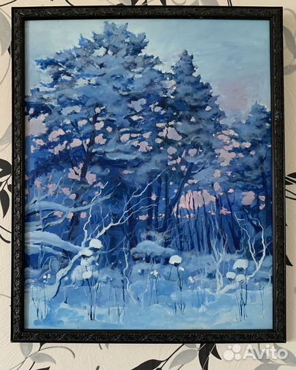 Картина маслом на оргалите