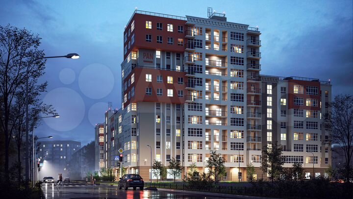 3-к. квартира, 74,1 м², 2/6 эт.
