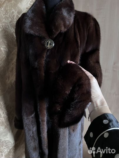 Шуба норковая, 48 50 52, 128 ог, 115 см, богатая