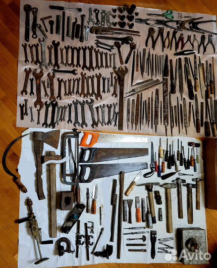 Инструменты СССР ключи напильники топор и прочее