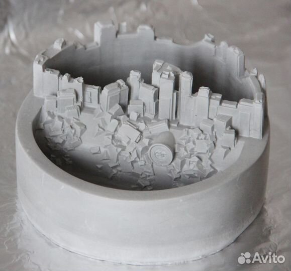 Декоративное кашпо-органайзер Город