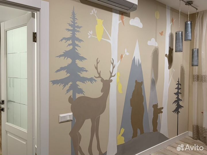 Роспись стен, картины, роспись одежды, портреты