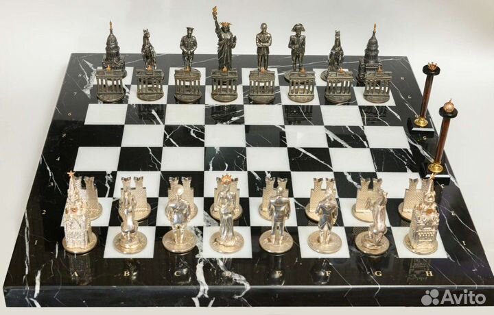 Шахматы из серебра ручной работы
