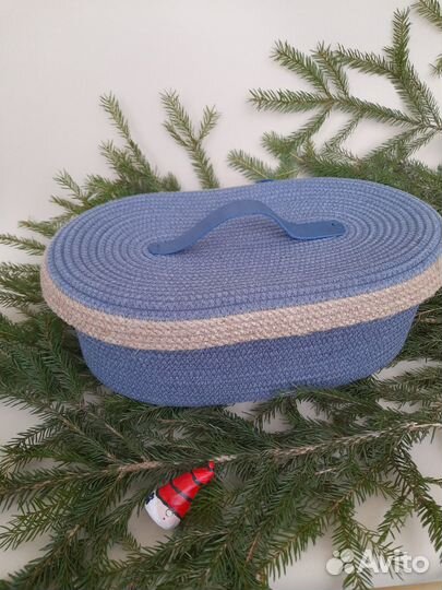 Интерьерные корзины из шнура в наличии