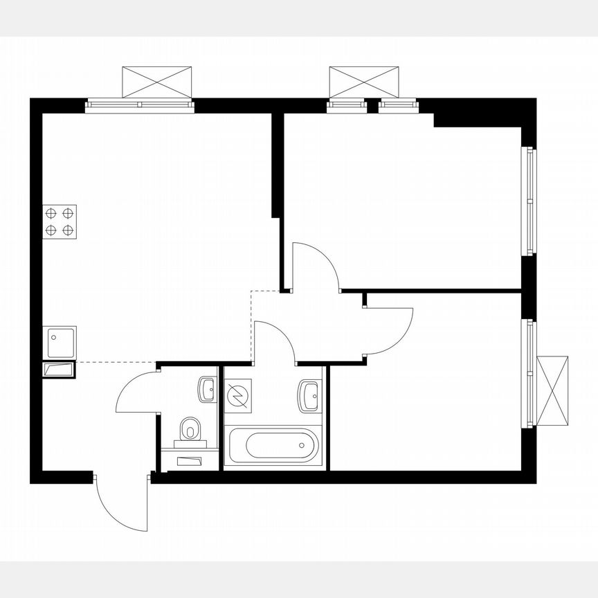 2-к. квартира, 44,8 м², 32/33 эт.