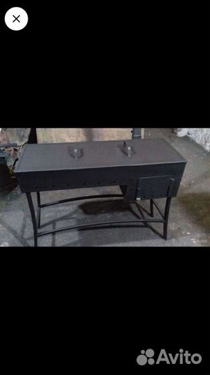 Мангал с печью под казан