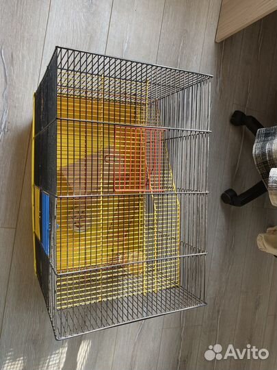 Клетка для грызунов + кормушка + поилка + домик