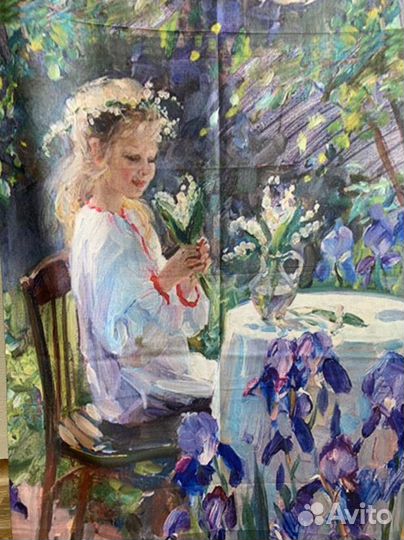 Палантин двухсторонний кашемир, шерсть