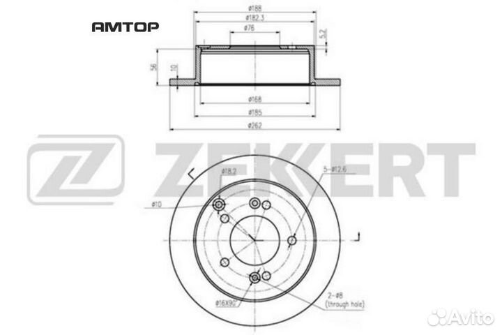 Zekkert BS5273 BS-5273 zekkert Диск торм. зад