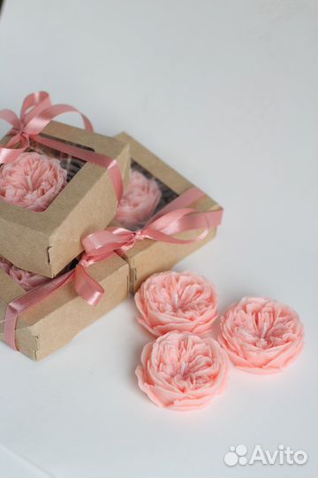 Декоративная свеча Пионовидная Роза подарок