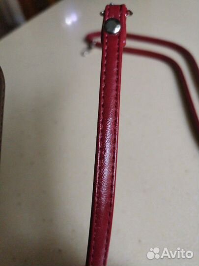 Ремешок длинный для сумки бордовый