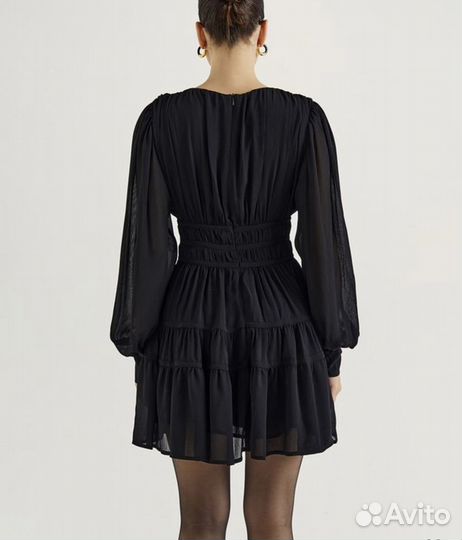 Платье love republic черное шифоновое размер 48