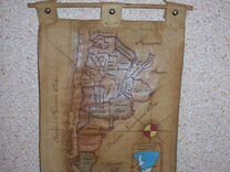 Автограф Хавьера Дзанетти на карте Аргентины