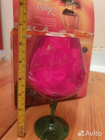 Бокалы коньячный стекло + bohemia новые