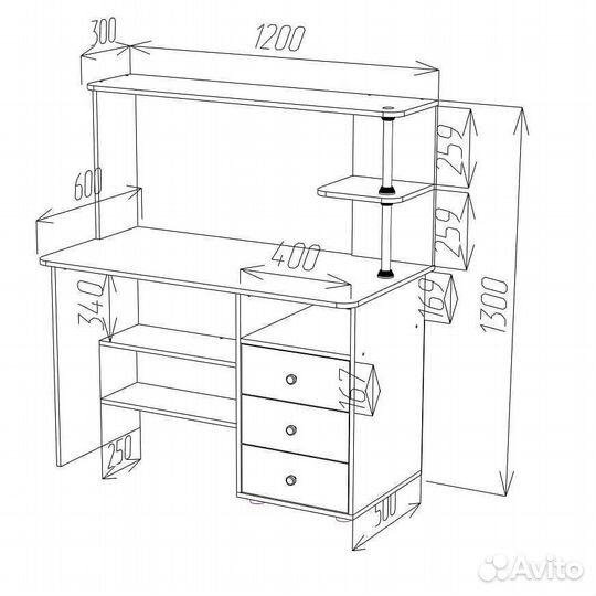 Компьютерный стол ск-6 (цвета)