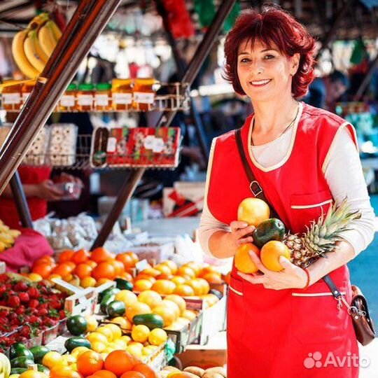Продавец на овощи фрукты, с проживанием