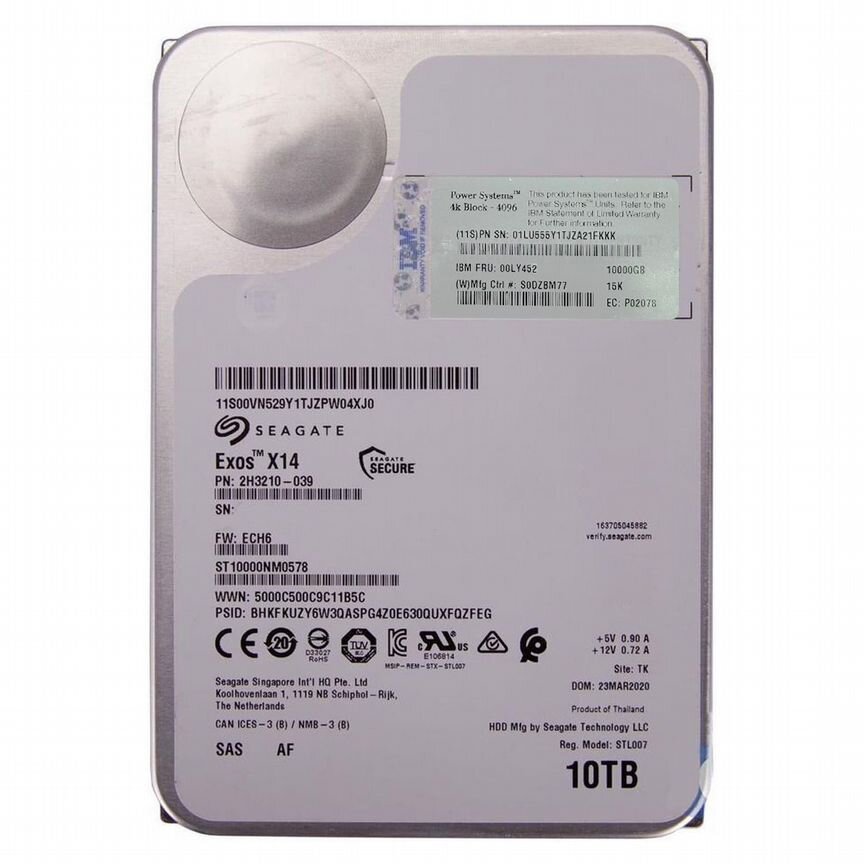 [ST10000NM0578] Жесткий Диск Ibm 00ly453 10tb Sas 3,5" Hdd