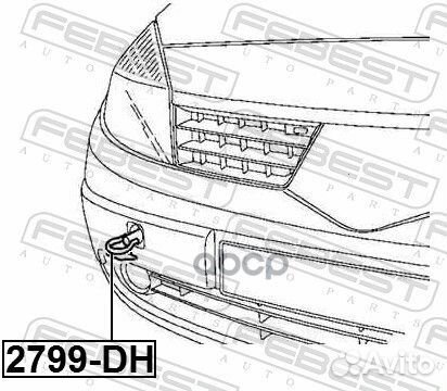 Крюк буксирный 2799DH Febest