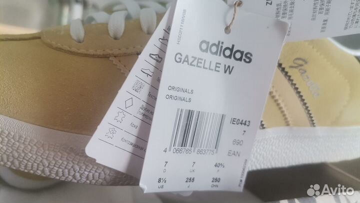 Кеды adidas gazelle w 39 размер желтые