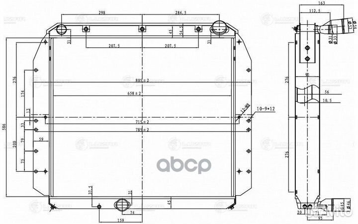 Радиатор охл. ЗИЛ 4331 (алюм.) LRC06331B luzar