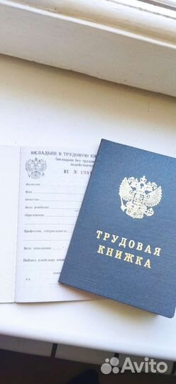 Трудовая книжка ТК 0 (2003 г) с вкладышем Вт