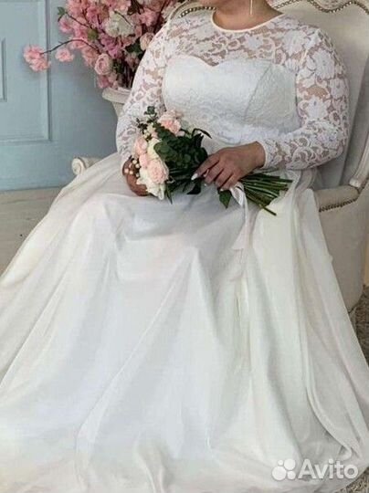 Свадебное платье большого размера