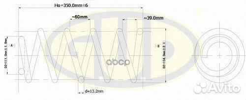 Пружина передняя GCS014201 G.U.D