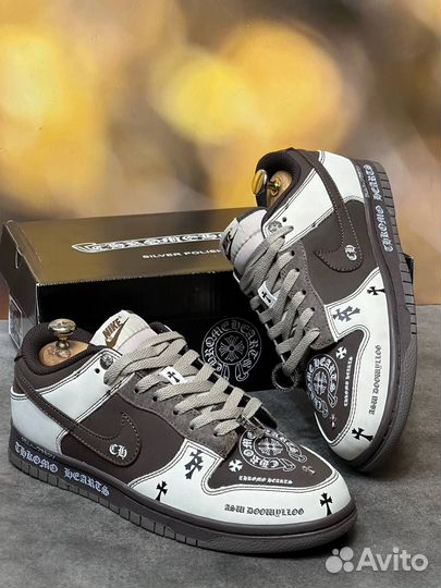 Nike SB Dunk air low 1 бел.темн-корич разм. 41